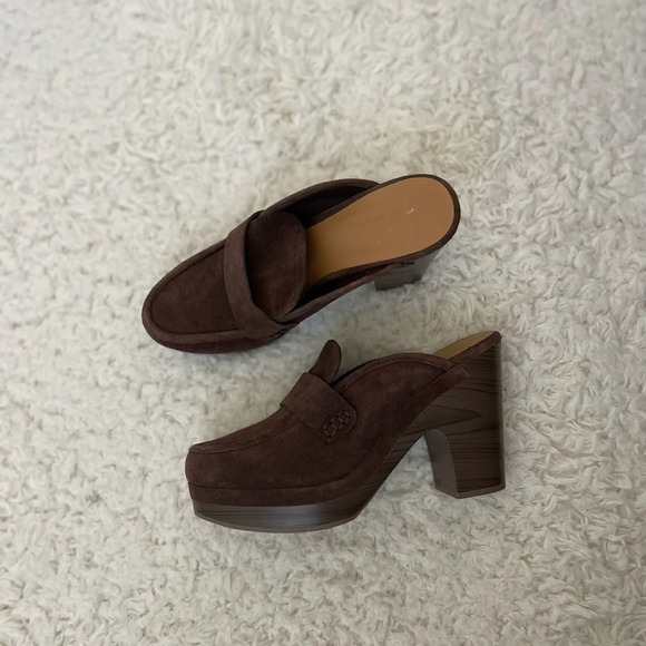 Splendid Vina leather platform clogs brown - Picture 2 of 9